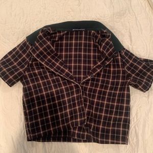 Black and Green Vivienne Brandy Meville Button Top